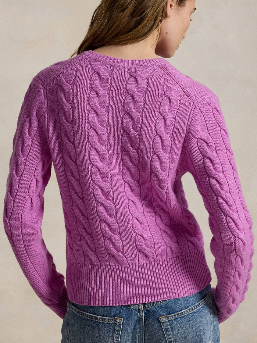 Polo Ralph Lauren Cropped Cable Knit Cardigan