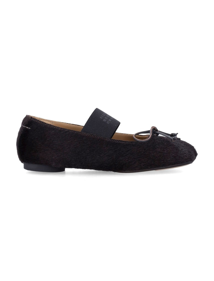 Mm6 By Maison Margiela Pony Hair Cylinder Heel Flats