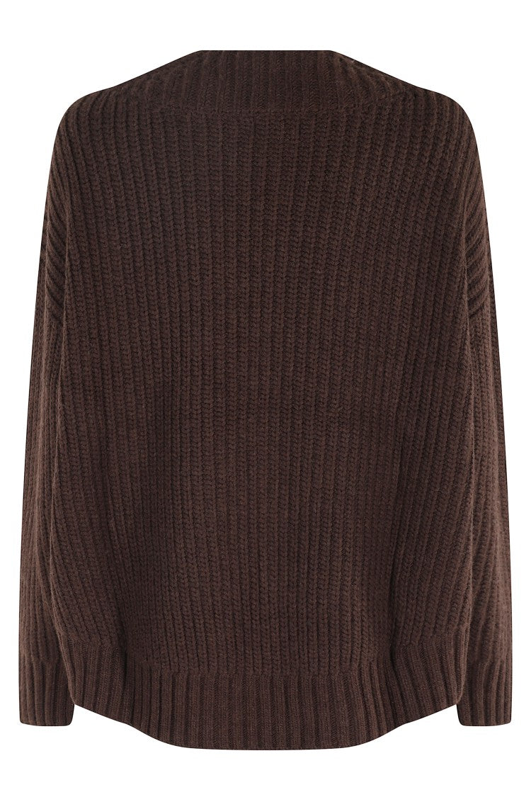 Staud Ribbed Wool Blend Otto Sweater With High Collar