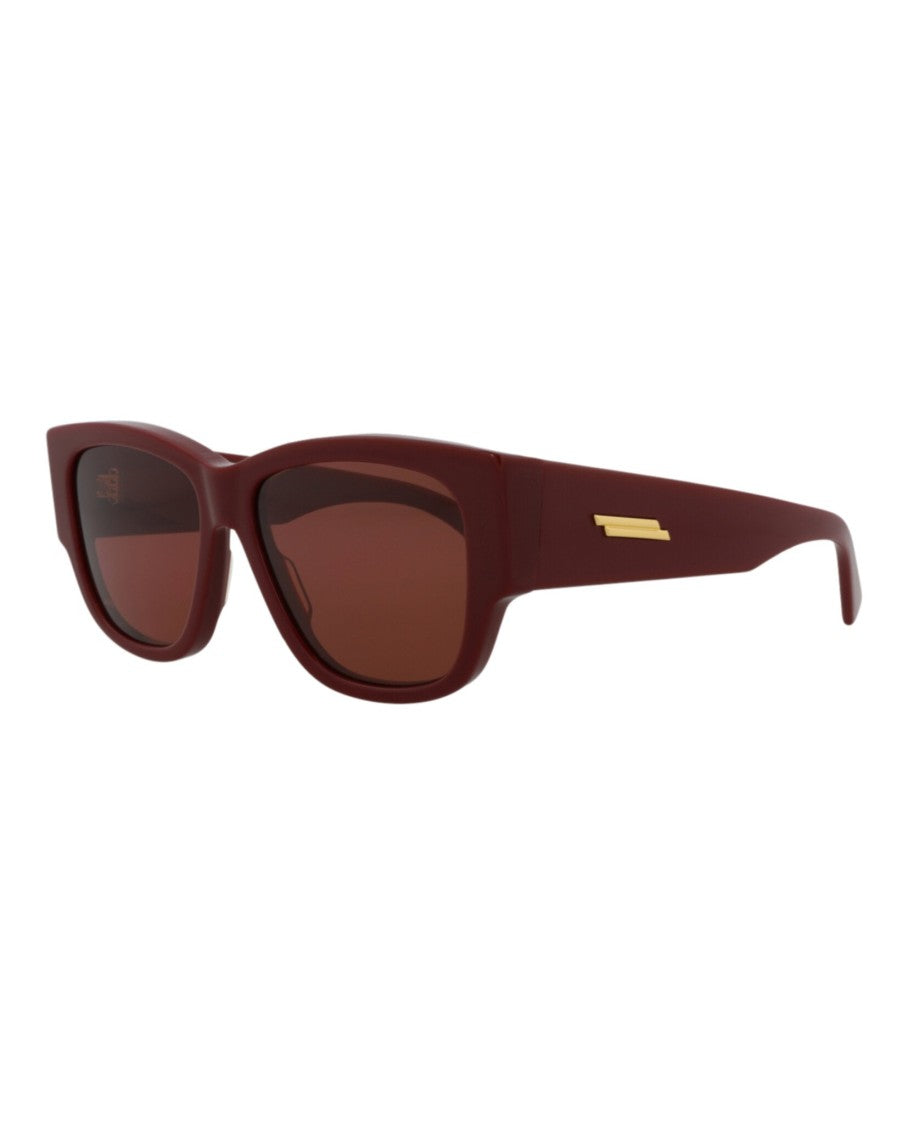 Bottega Veneta Bold Square-Frame Acetate Sunglasses With Saddle Nose Bridge