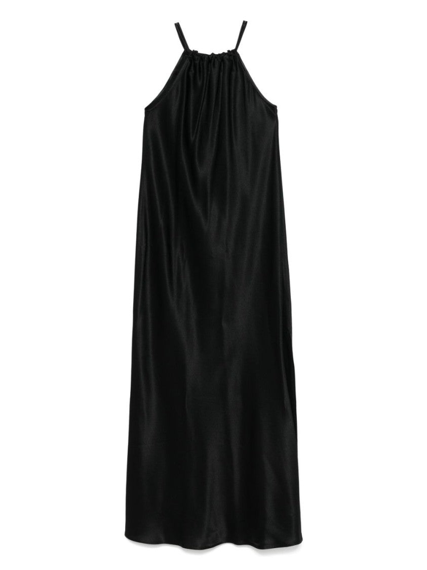 Antonelli Black Halter Maxi Dress With Adjustable Straps