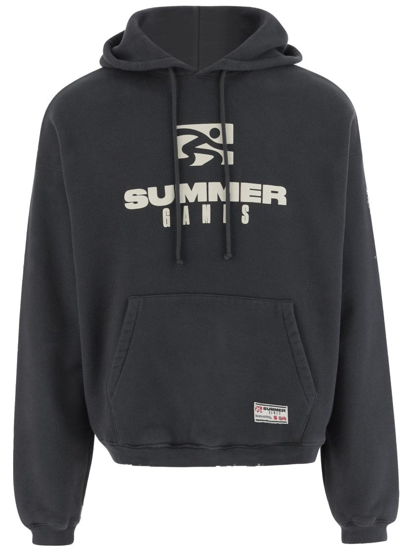 Summer Games Cotton Hooded Sweatshirt With Logo Detailing