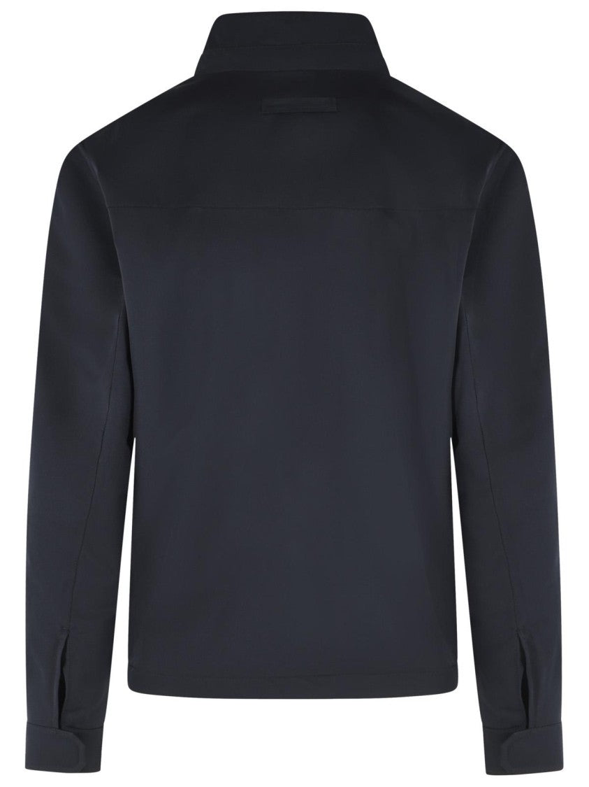 Zegna 'Motorin' Dark Blue Polyester Jacket