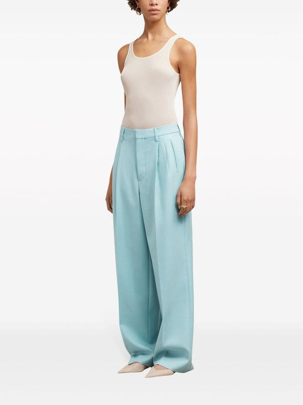 Ami Ivory White Scoop-Neck Sleeveless Tank Top