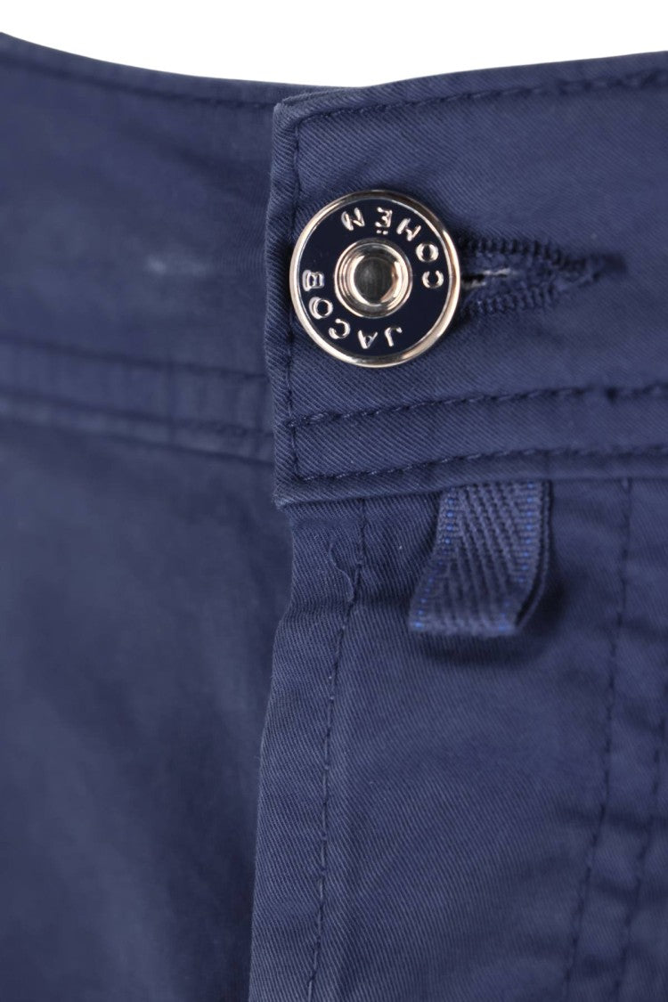 Jacob Cohen Slim-Fit Five-Pocket Cotton Pants With Unique Details