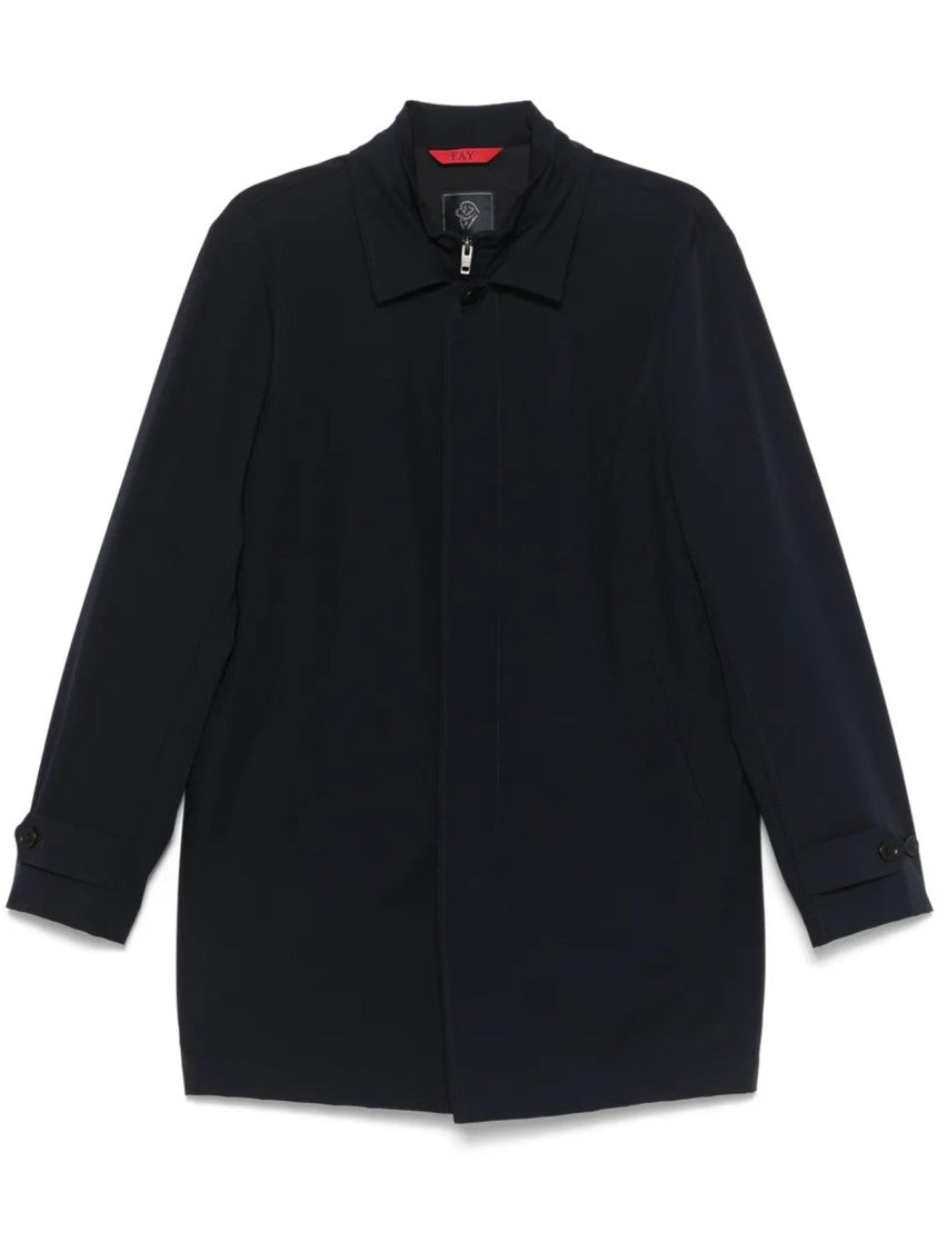 Fay Morning Stretch Minimalist Black Mens Jacket