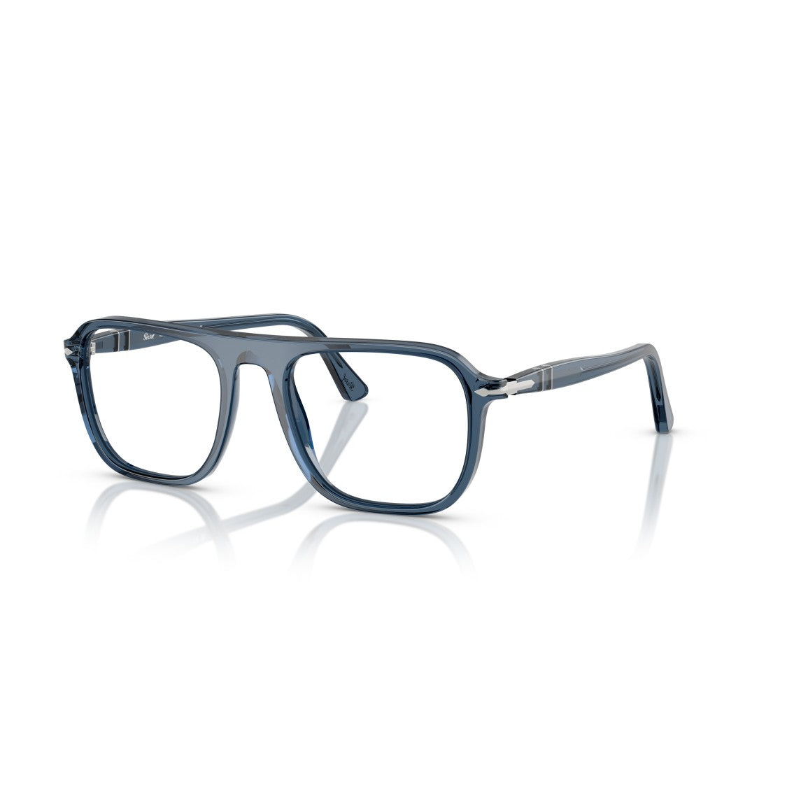 Persol 0Po3359v Translucent Acetate Square Frame Eyeglasses With Keyhole Bridge