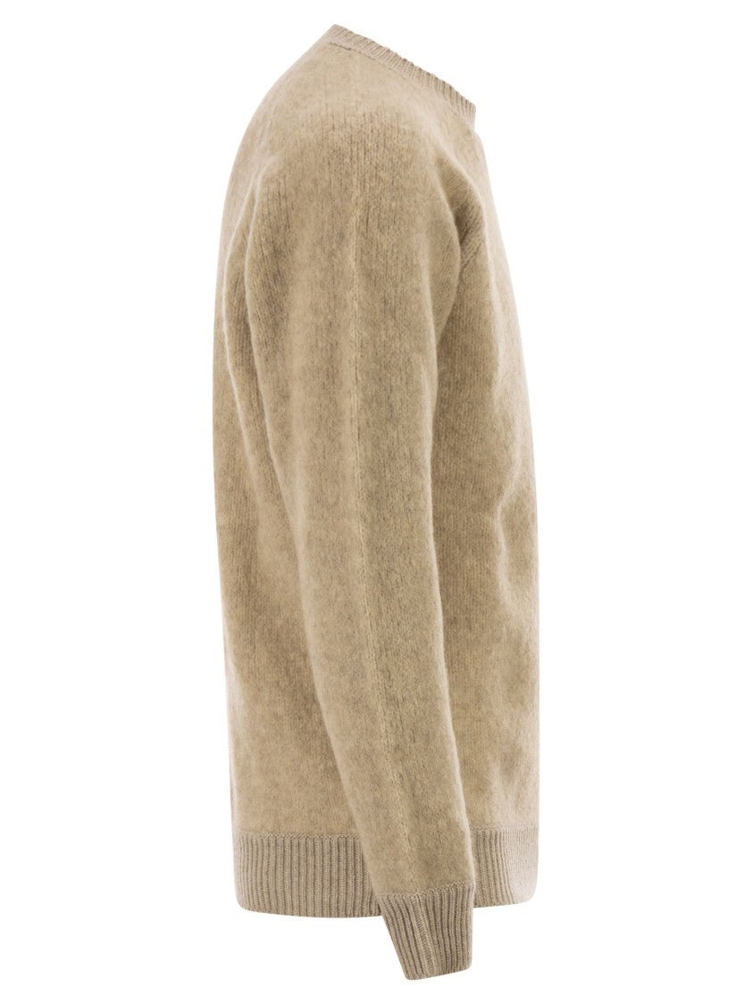Rakki' Wool Blend Sweatshirt-Style Jumper With Raglan Sleeves