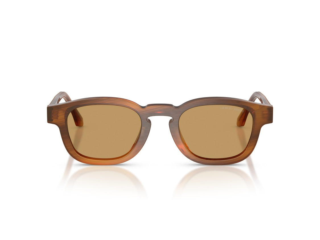 Giorgio Armani Brown 0Ar8254u Translucent Acetate Square Sunglasses