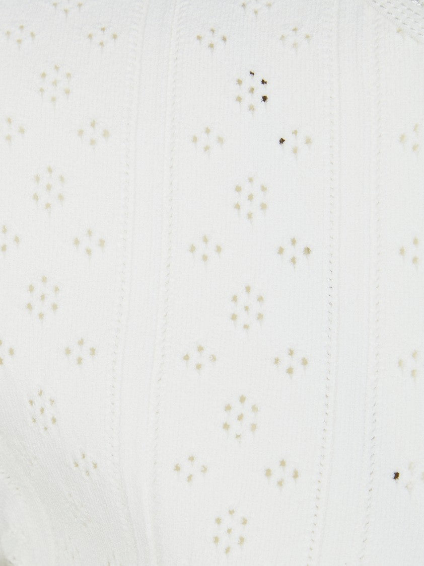 J. W. Anderson Pointelle Floral Eyelet Short-Sleeve T-Shirt