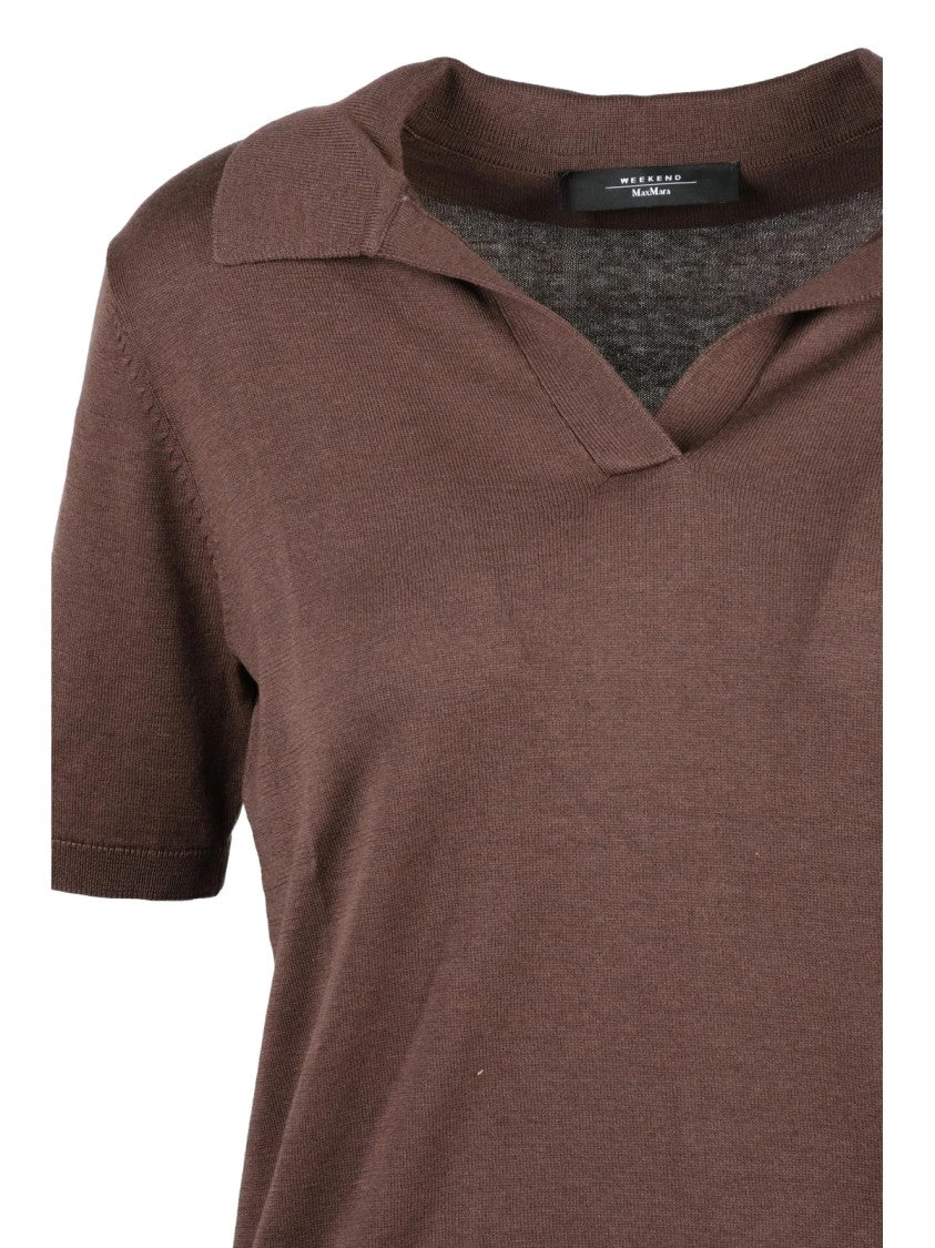 Max Mara Knit Polo Shirt In Luxurious Silk-Cotton Blend