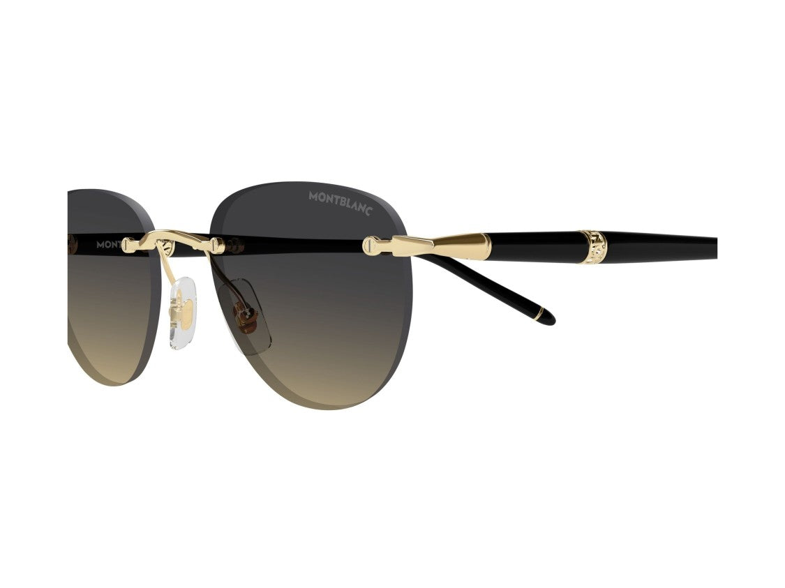 Montblanc Gold Mb0412s Gradient Rimless Sunglasses