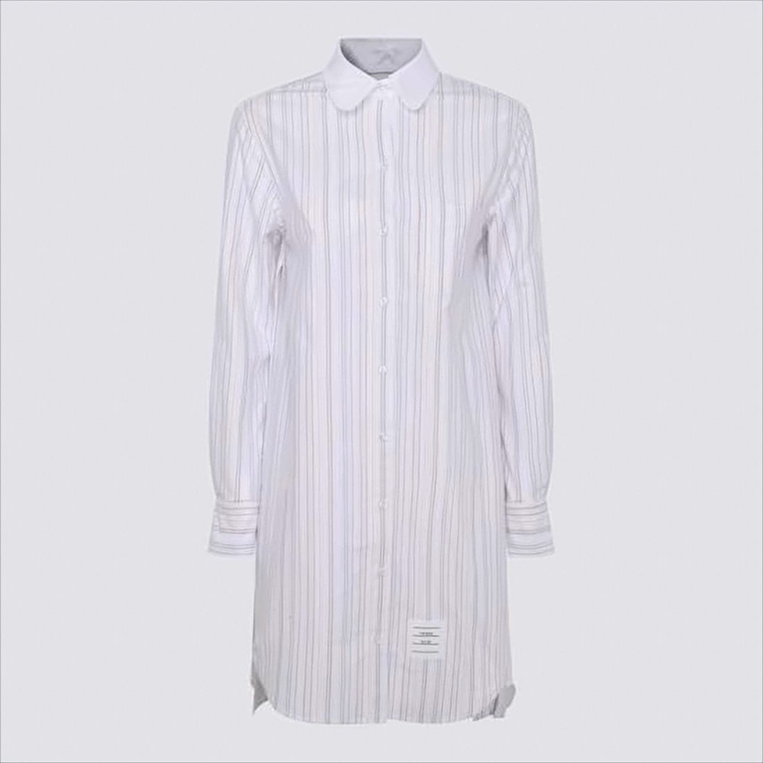Thom Browne Classic Midi Dress With Striped Front And Solid Back