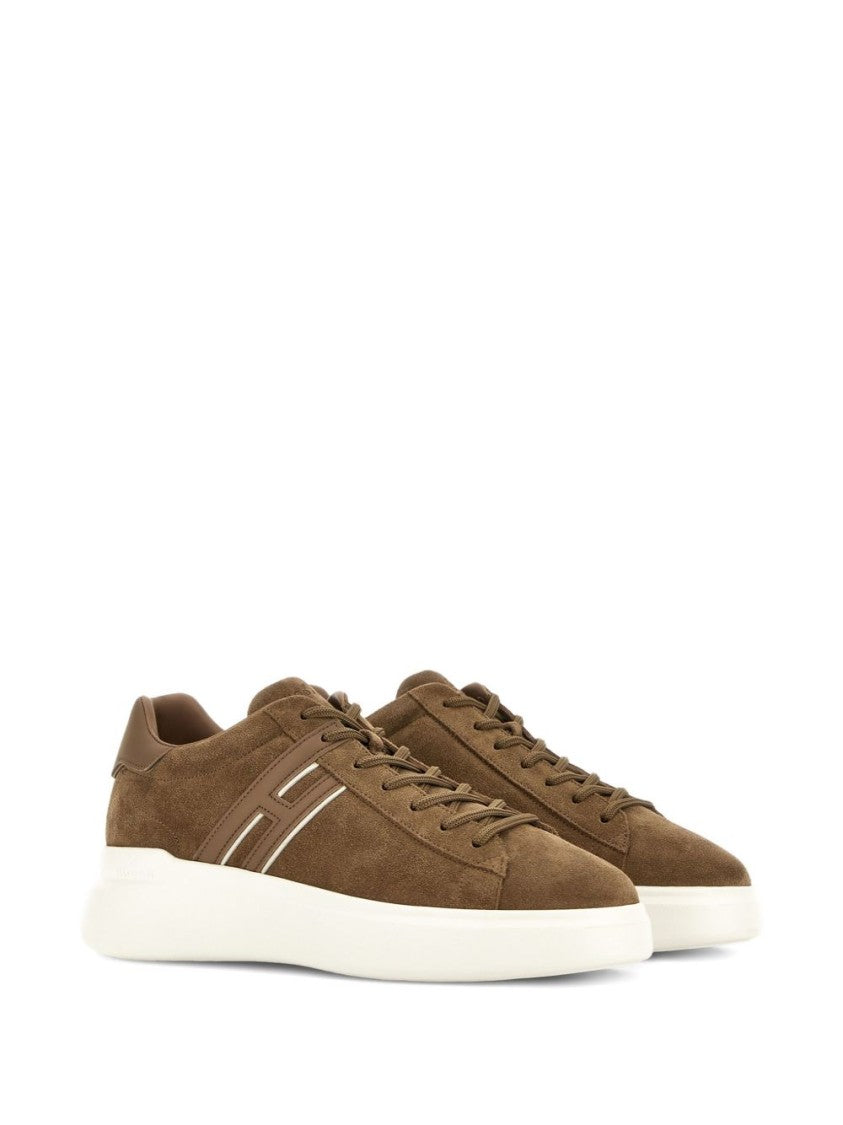 Hogan Brown Suede Sneakers