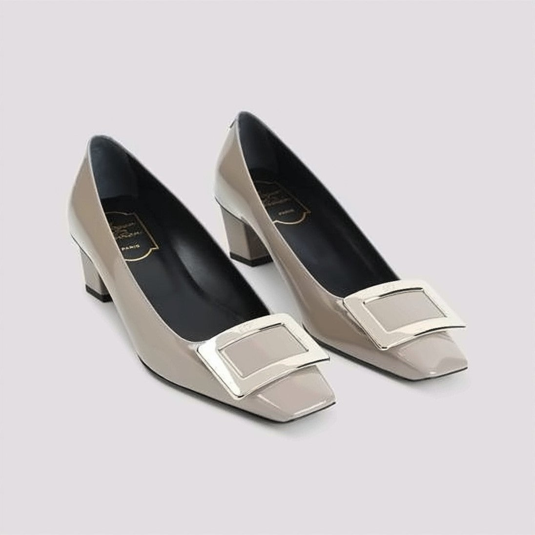 Roger Vivier Patent Leather Pumps With Block Heel