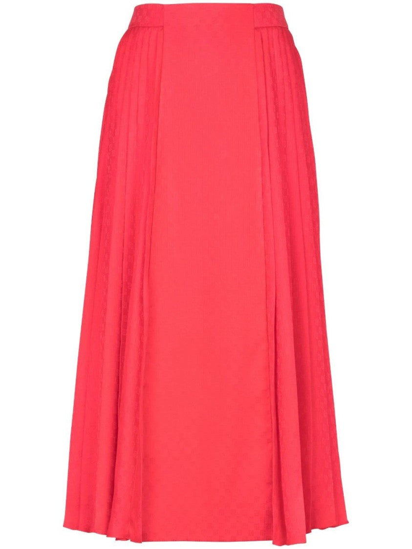 Balmain Monogram Jacquard Silk Skirt