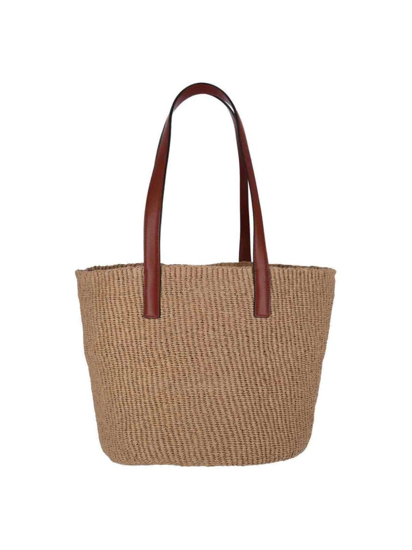 Chloé Medium Raffia Tote With Leather Handles