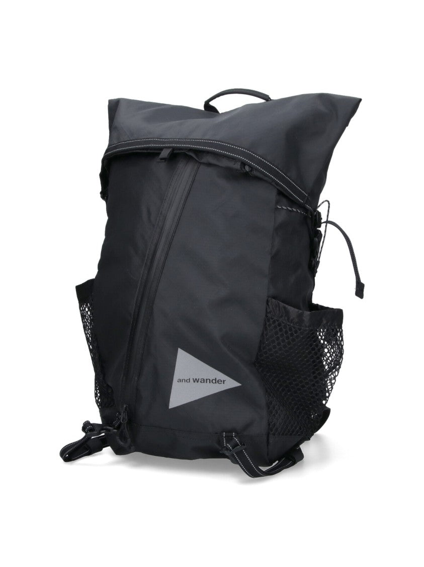And Wander Black Functional Ecopack 18L Fabric Backpack