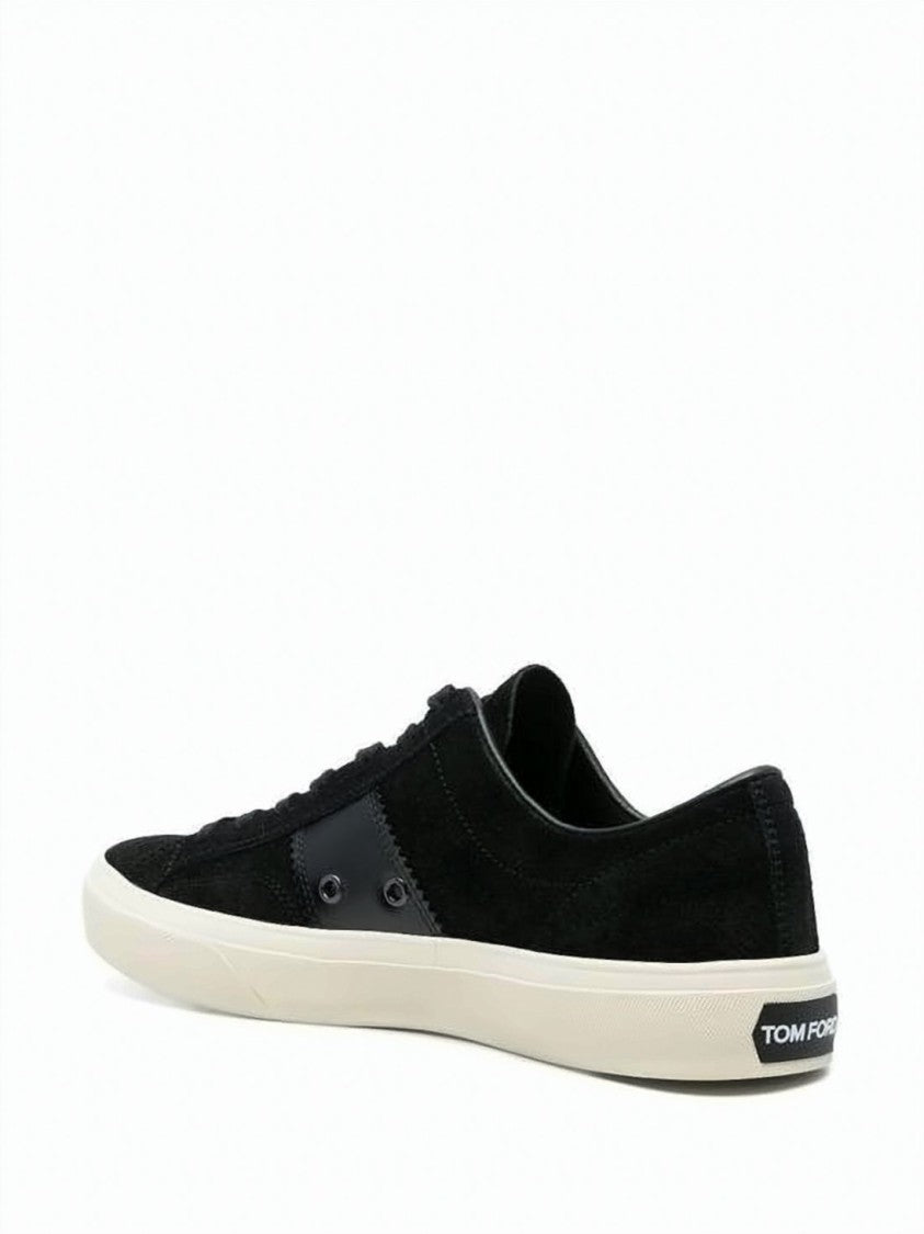 Tom Ford Black Suede And Cow Leather Sneakers