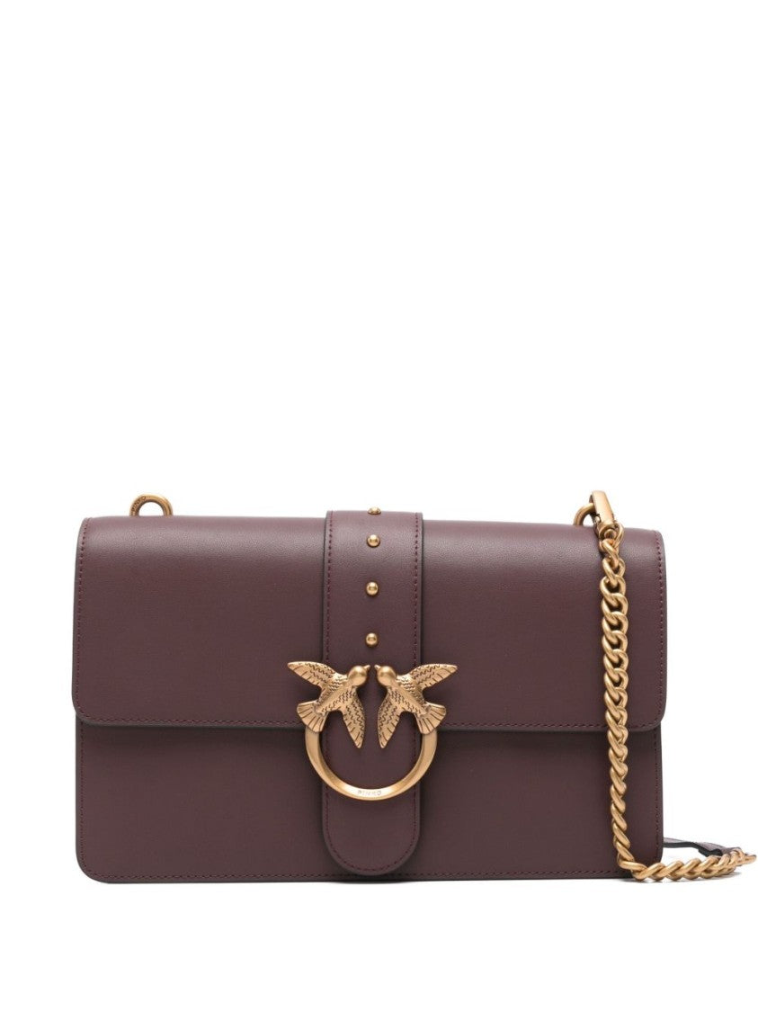 Pinko Structured Calfskin Shoulder Bag