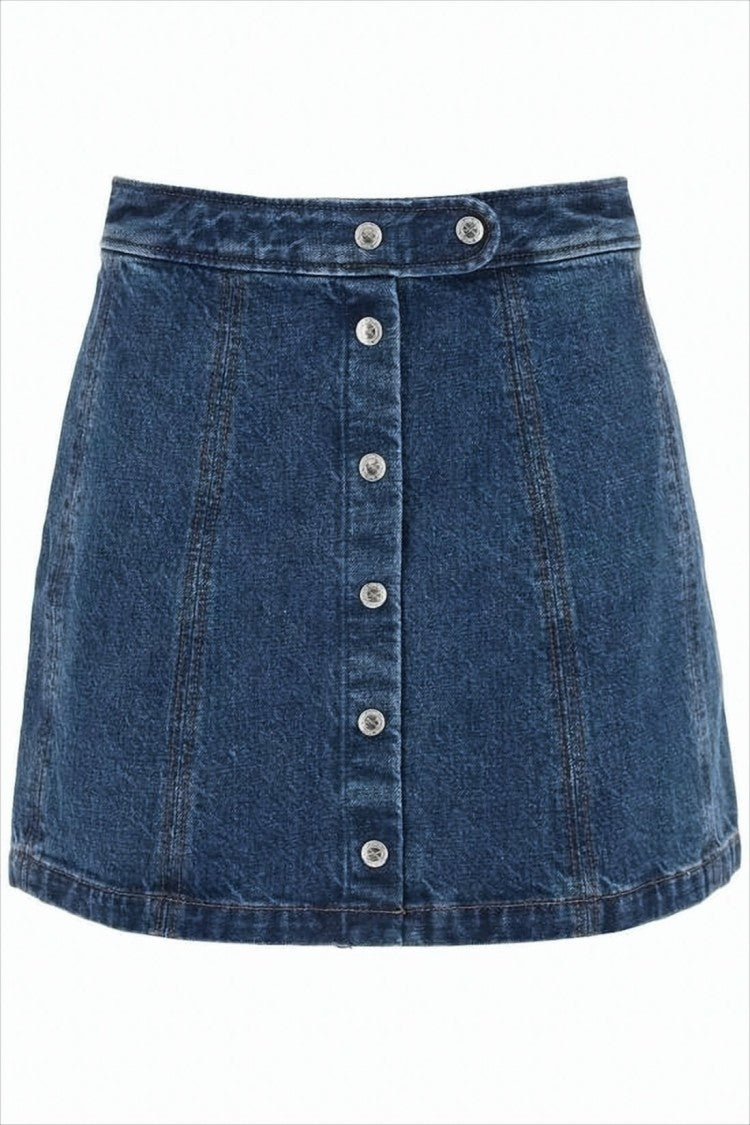 A.P.C. Indigo Blue Denim Skirt