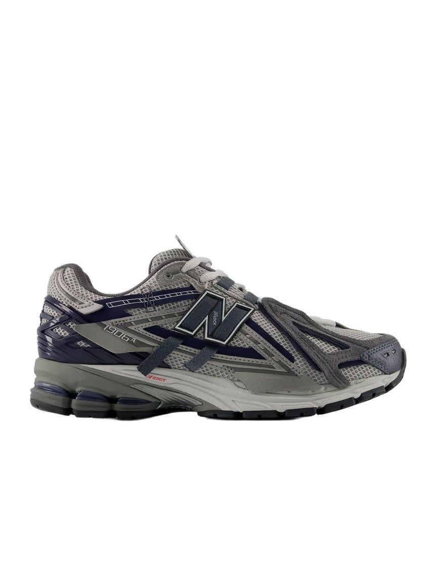 New Balance Layered Grey And Dark Blue Sneakers With Iconic 'N' Logo