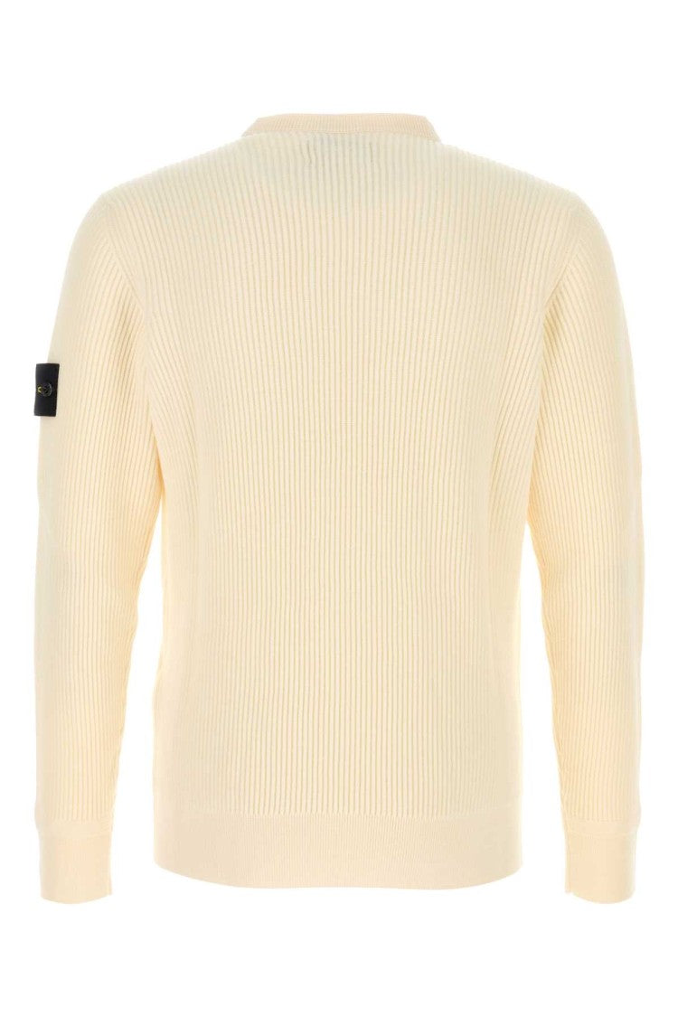 Stone Island Ivory Wool Sweater