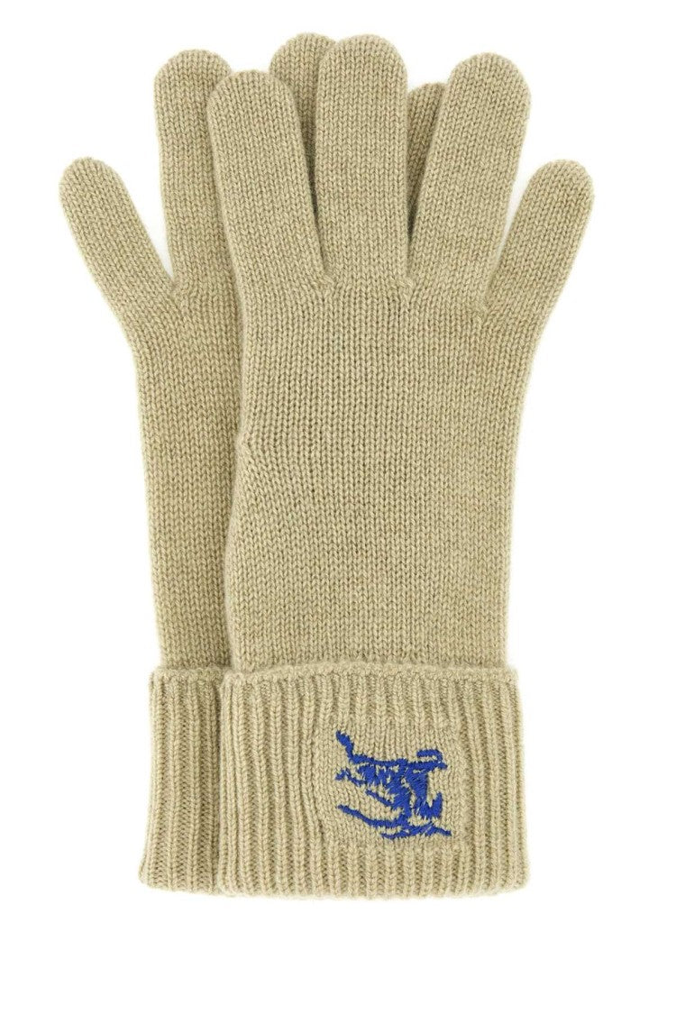 Burberry Khaki Cashmere Blend Gloves
