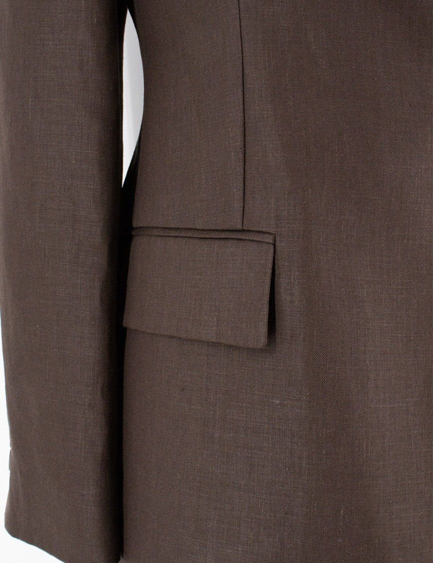 Brunello Cucinelli Dark Chocolate Double-Breasted Jacket