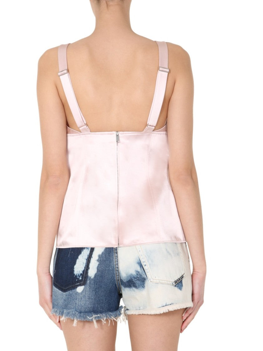 Givenchy Deep V-Neck Satin Camisole Top