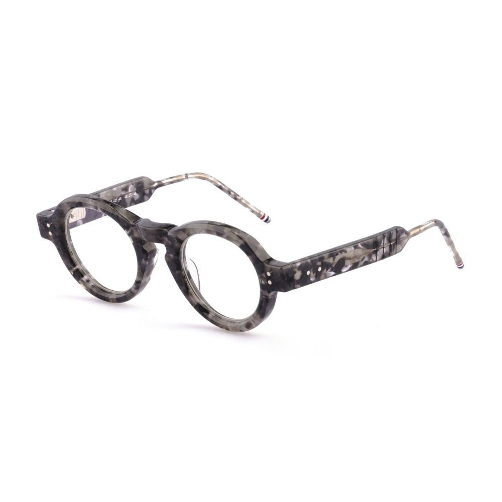 Thom Browne Ueo922a - G0002 Bold Round Eyeglasses In Gray-Toned Havana Acetate