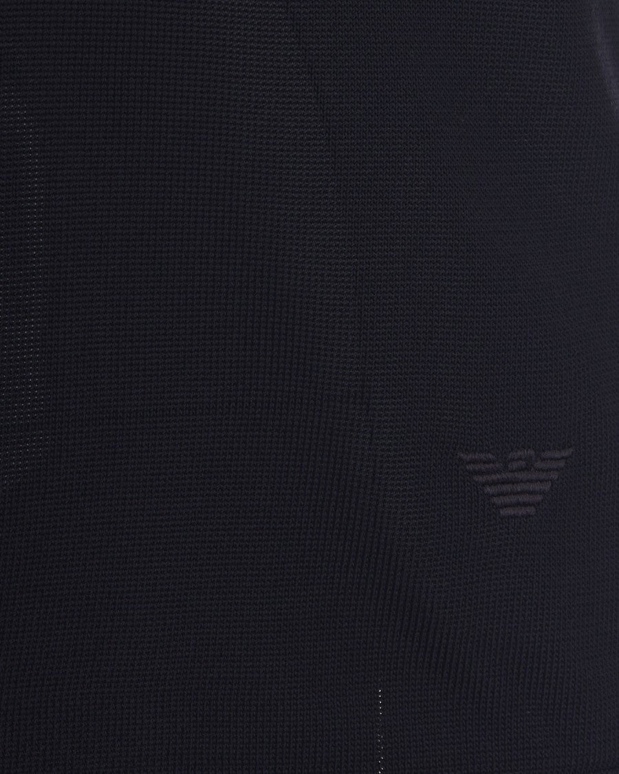 Emporio Armani Simple Knit Polo Shirt With Classic Collar And Fluid Texture