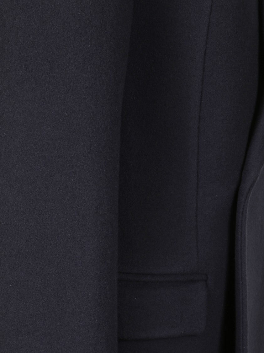 Balenciaga Structured Blue Coat With Classic Silhouette