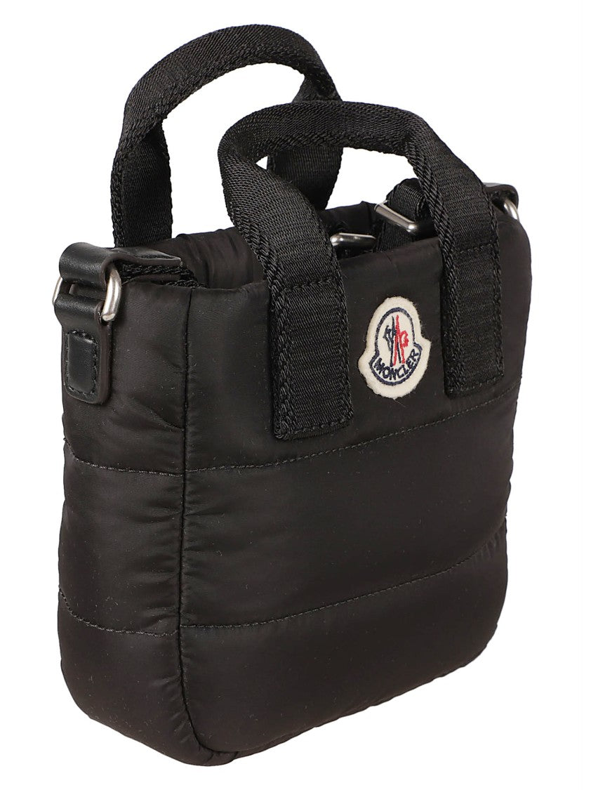 Moncler Kids Compact Quilted Nylon Bag With Embroidered Logo
