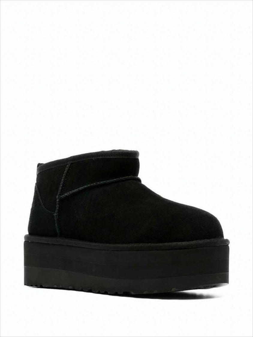 Ugg Ankle-High Suede Boots With Wool Lining