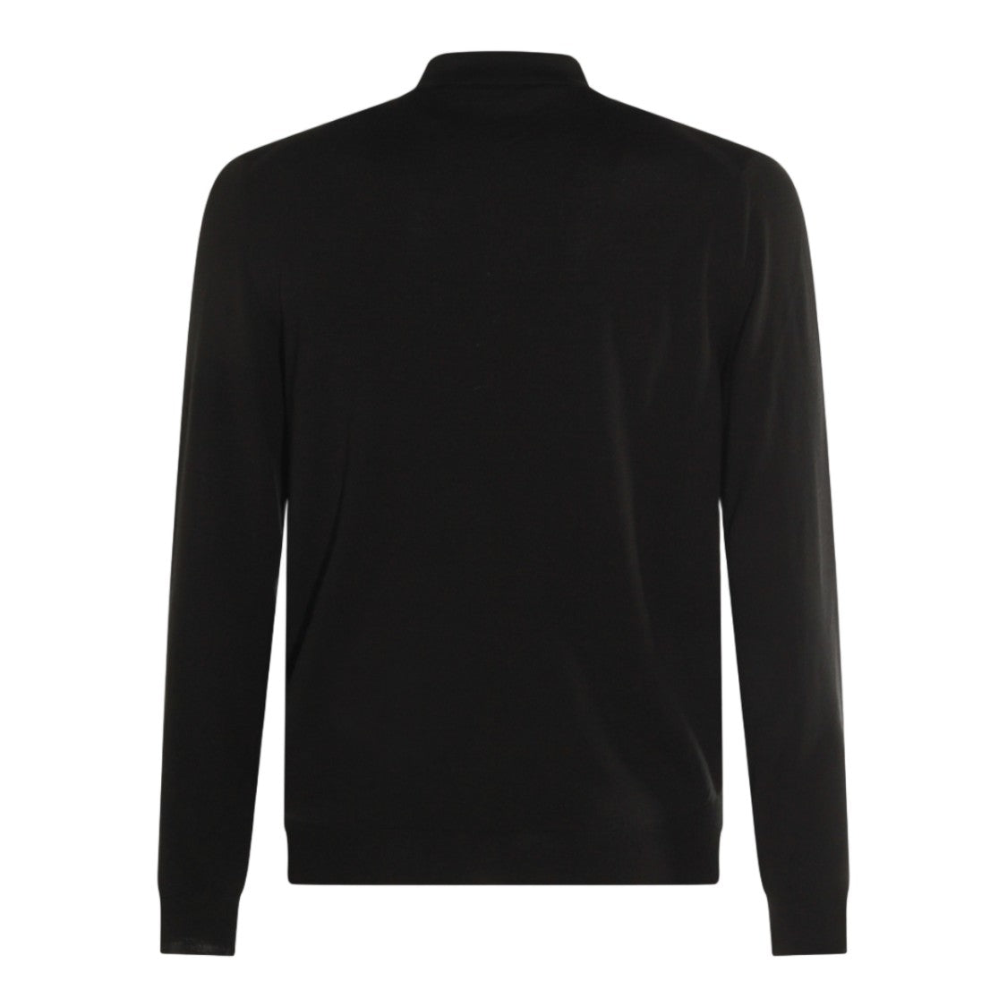 Zanone Long-Sleeve Polo Sweater With Fine-Knit Texture