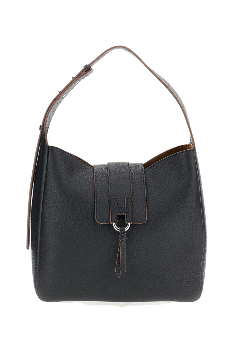 Hogan Premium Hammered Leather Hobo Bag