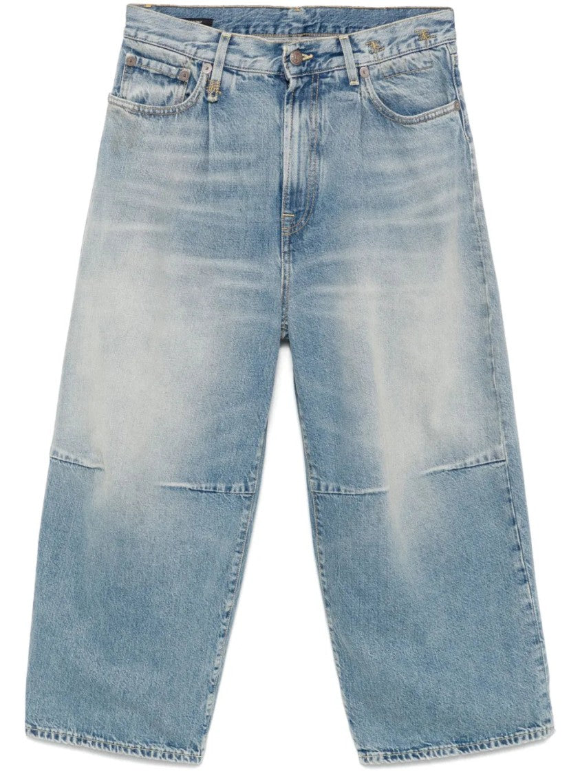 R13 Wide-Leg Cropped Jeans With Concealed Fastening