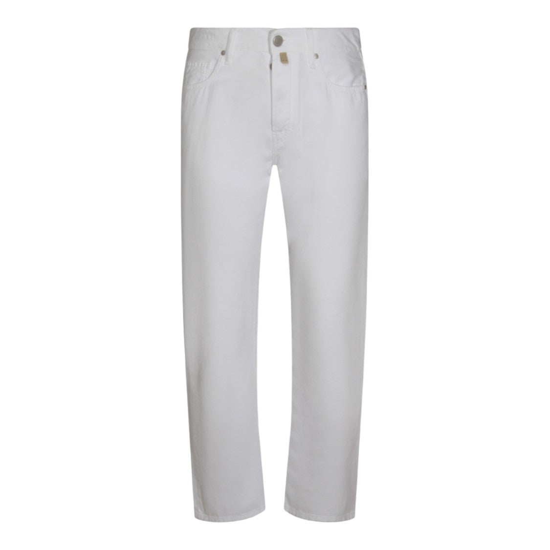 Jacob Cohen White Straight-Leg Jeans With Traditional Five-Pocket Design