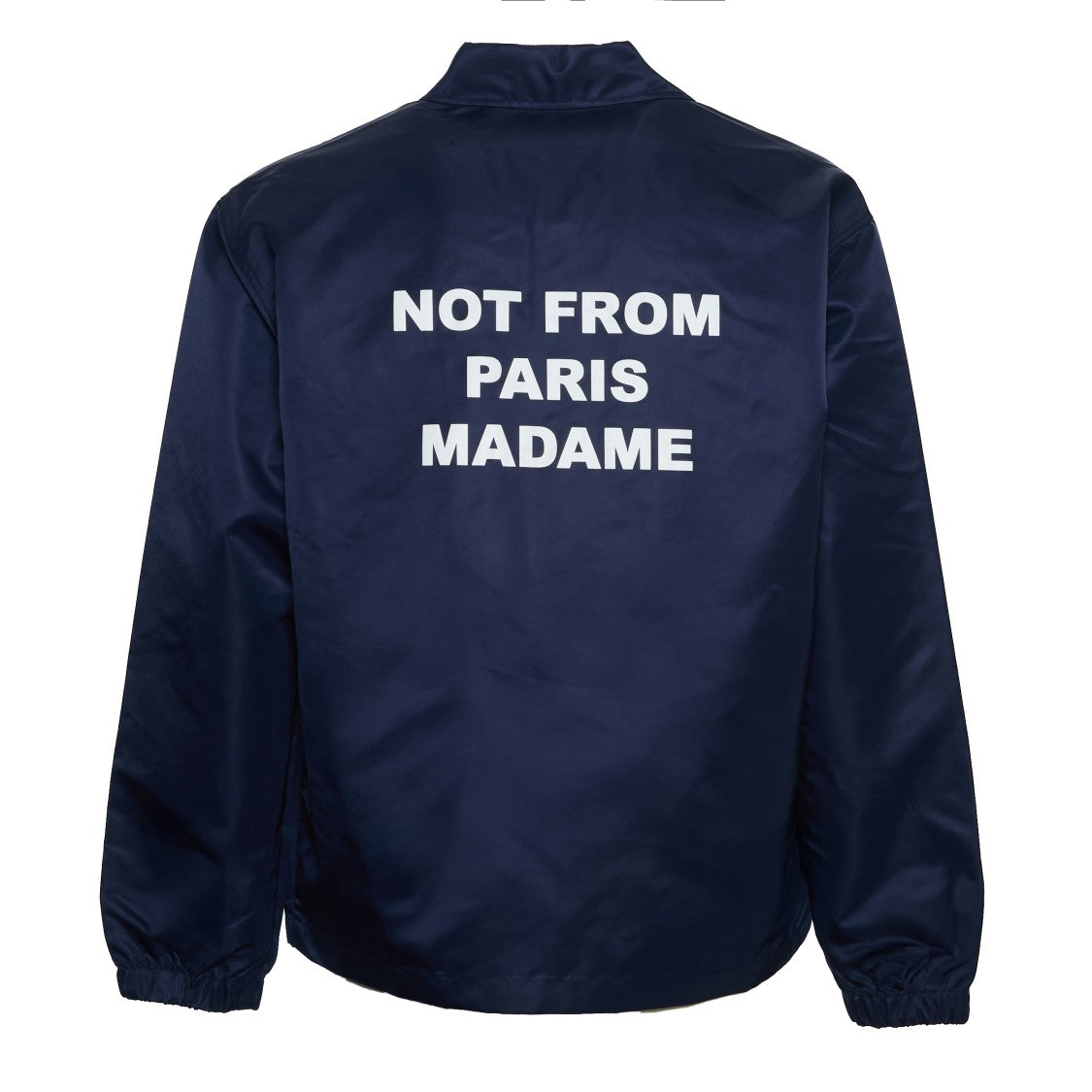 Drôle De Monsieur Navy Overshirt With Slogan Detailing