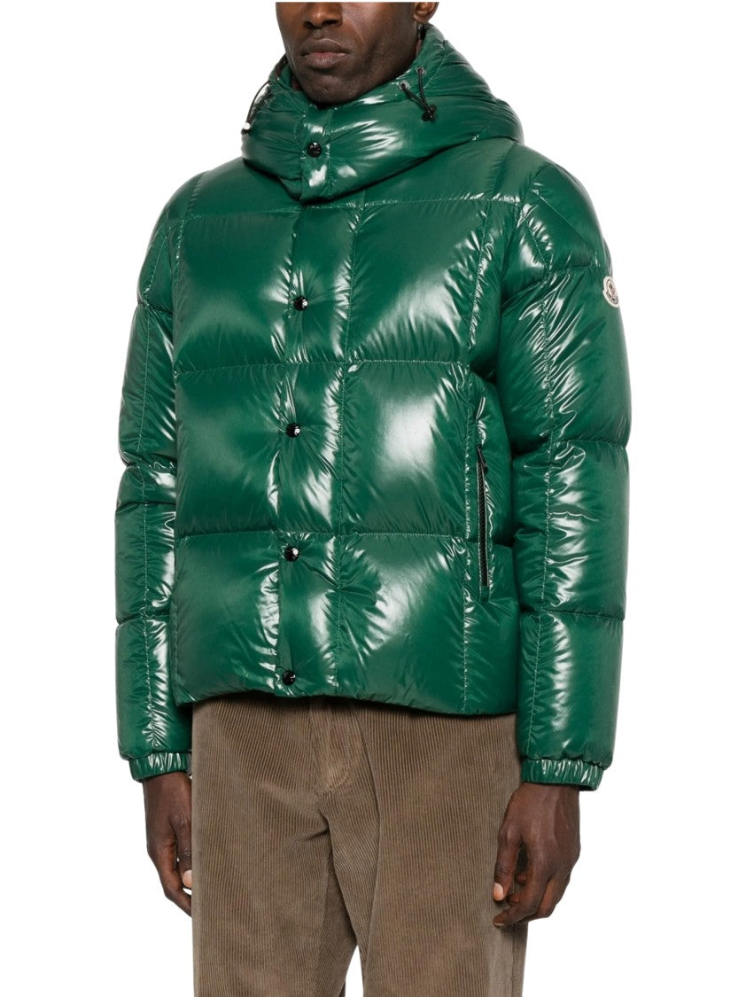 Moncler Deep Green Glossy Finish Moncler Puffer Jacket