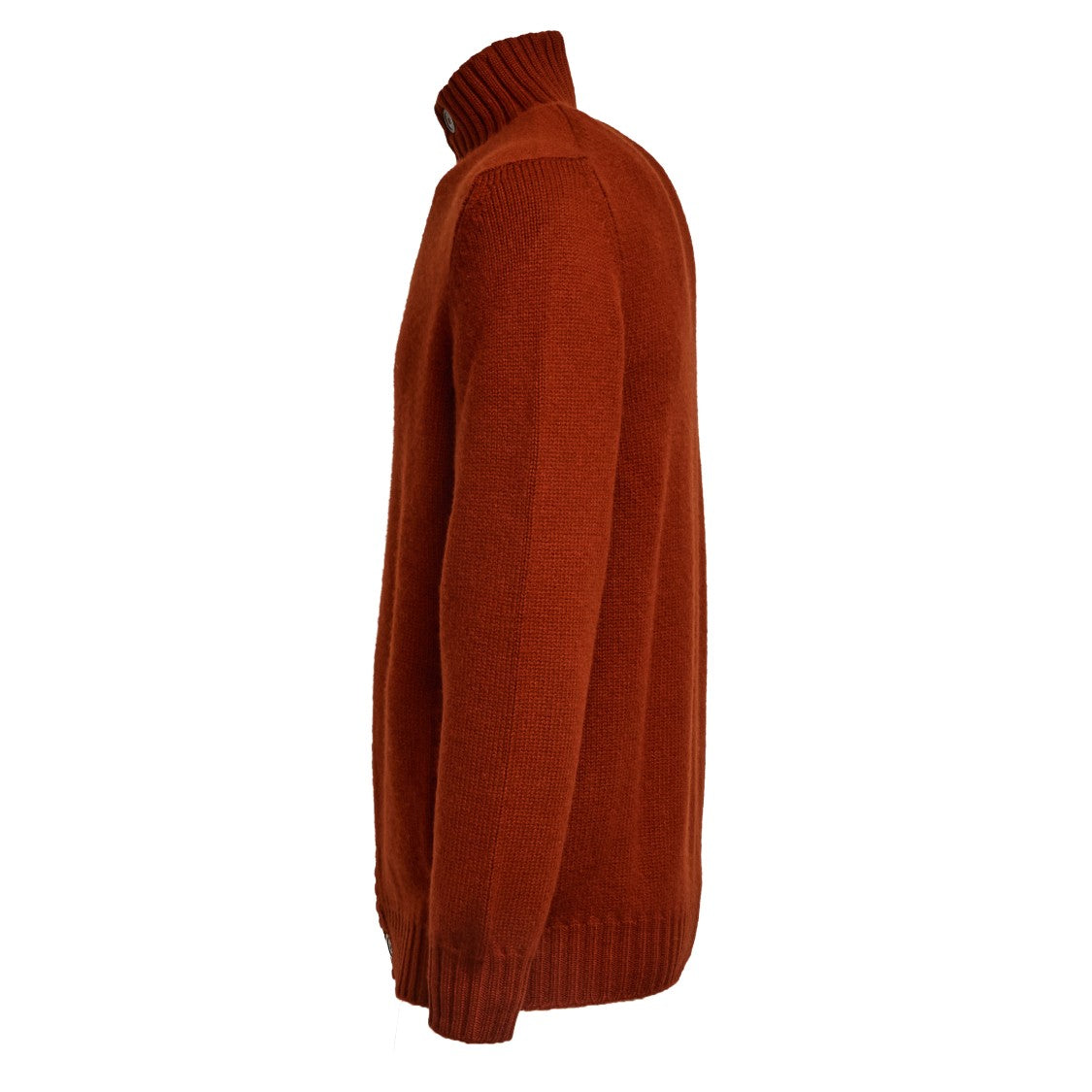 Fedeli Bordeaux Cashmere Ribbed Detail Cardigan