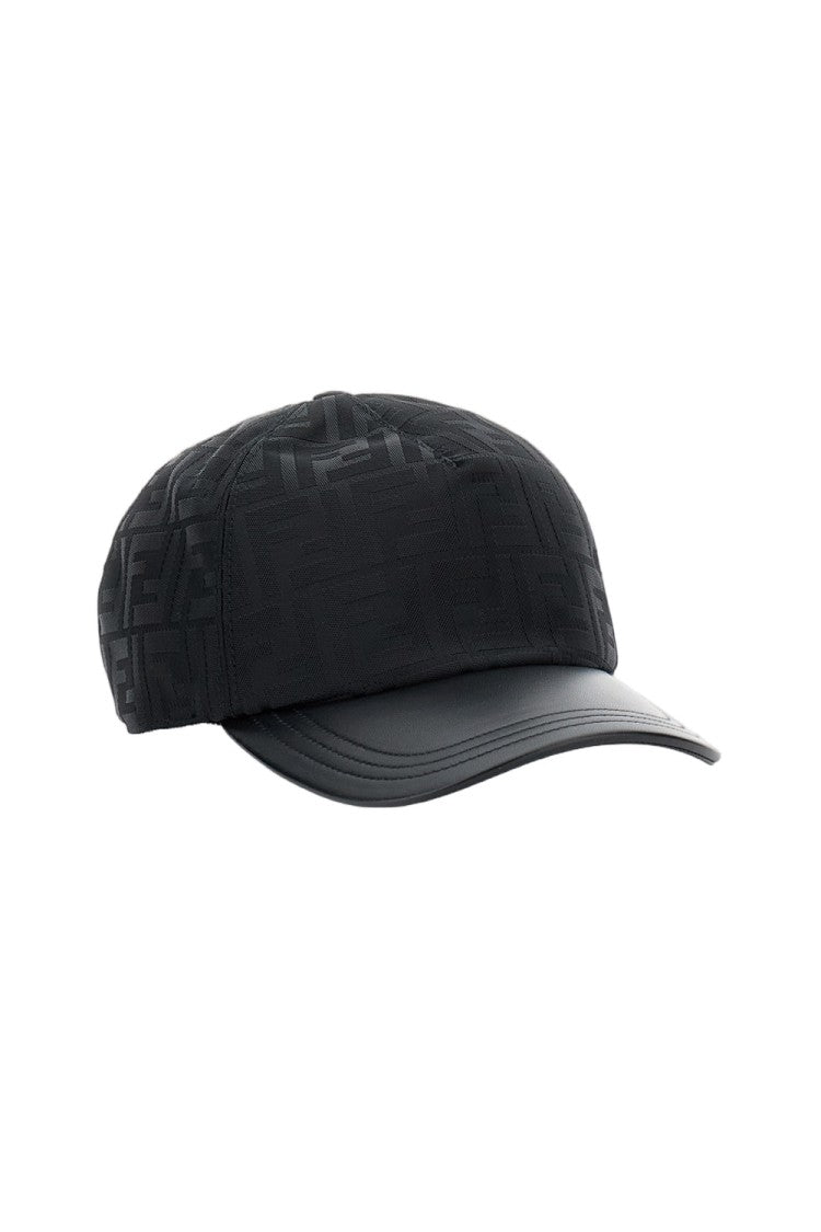 Fendi Cotton Hat With Leather Visor