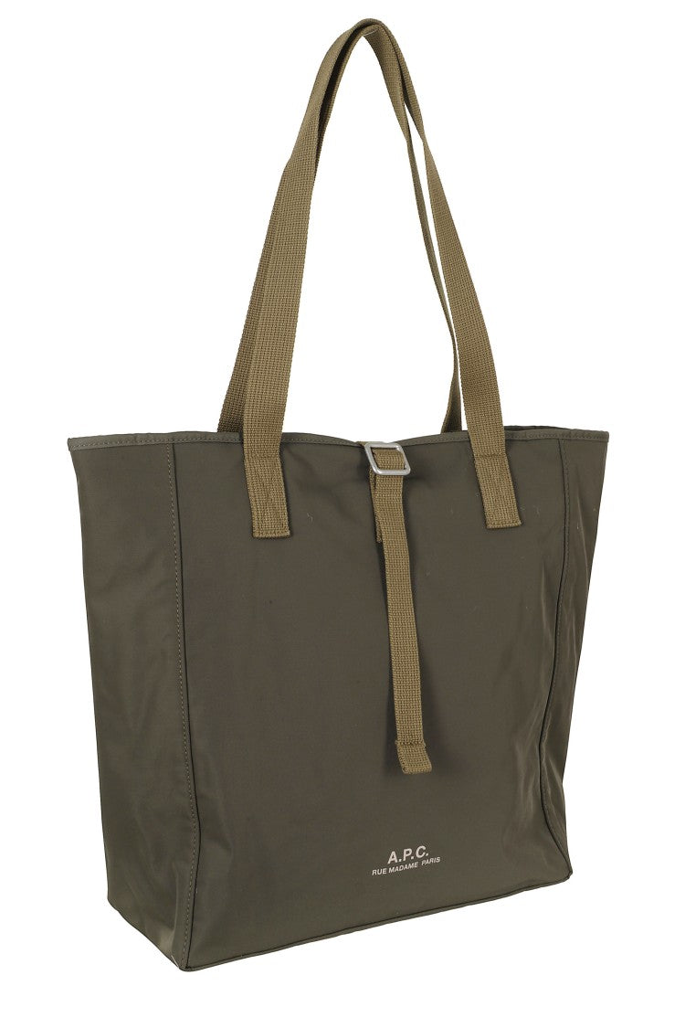 A.P.C. Green Cabas Archive Drawstring Tote Bag