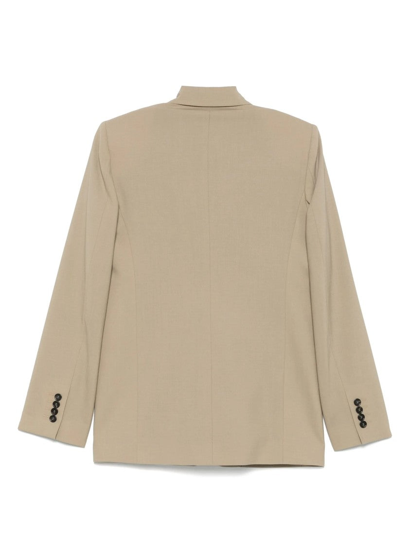Msgm Tailored Notched Lapel Structured Wool Blazer