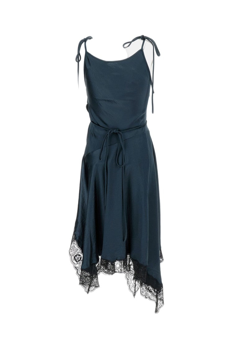 Acne Studios Flowing Blue Dress With Clean Lines