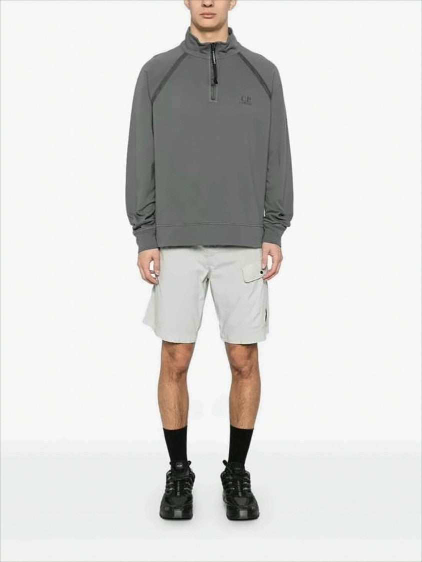 C.P. Company Minimalist White Shorts With Flap Pocket