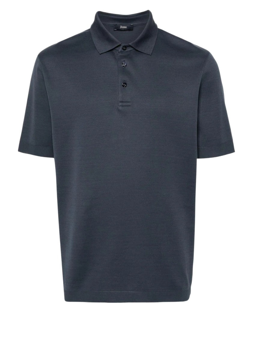 Herno Double-Layered Cotton Piqué Polo With Ribbed Detailing