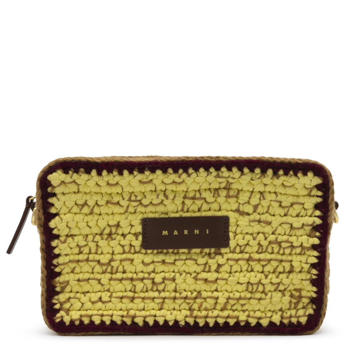 Marni Textured Crochet Crossbody Bag With Adjustable Strap