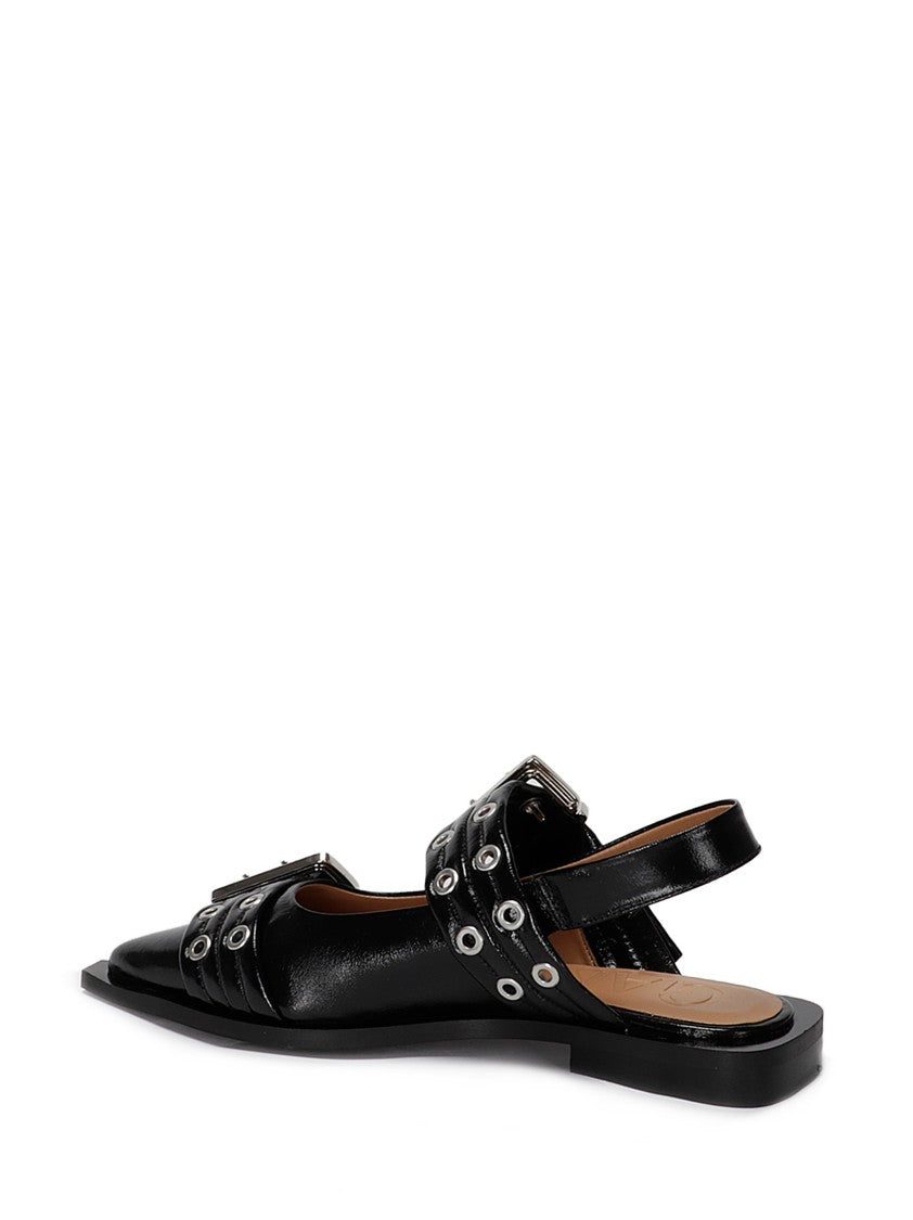 Ganni Feminine Buckle Ballerina Naplack